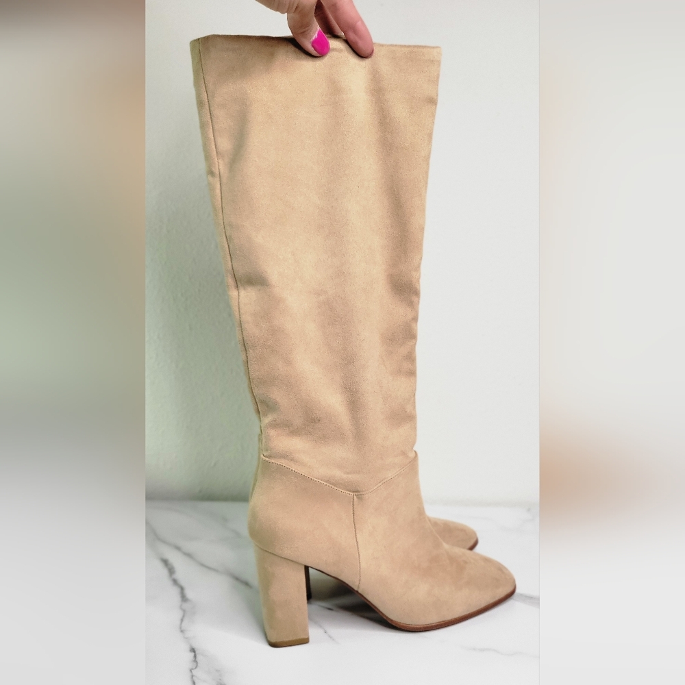 Express Tan Heeled Boots